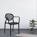 Ver imagem 3 de Cadeira com Braço Stripe Preto