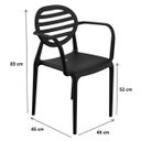 Ver imagem 4 de Cadeira com Braço Stripe Preto