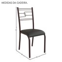 Ver imagem 6 de Conjunto Sala de Jantar Ella 90cm 4 Cad Marrom C- Preto