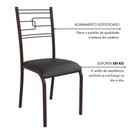Ver imagem 5 de Conjunto Sala de Jantar Ella 90cm 4 Cad Marrom C- Preto