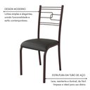 Ver imagem 4 de Conjunto Sala de Jantar Ella 90cm 4 Cad Marrom C- Preto