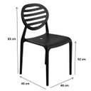 Ver imagem 4 de Cadeira para Jardim 83CMX46CM Stripe Preto