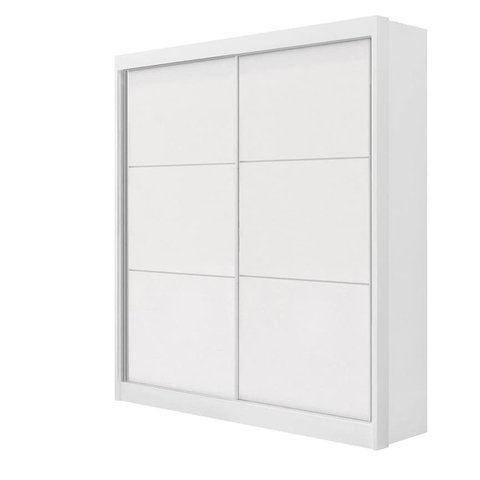 Guarda Roupa Solteiro 2 Portas 3 Gavetas - Santorini-branco - Móveis D'doro