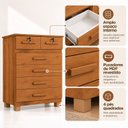 Ver imagem 6 de Cômoda Grande Mônaco 6 Gavetas 2 com Chave 100% MDF Yescasa