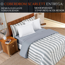 Ver imagem 2 de Cobredrom Casal Queen Size Grosso Scarlett 100% Algodao Extra Macio Marin:cinza