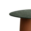 Ver imagem 2 de Mesa de Jantar Orgânica Tríon 140x143cm Base Nogueira Tampo Mármore Guatemala