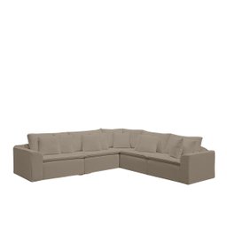 Sofá Modular Rivieira Linho Marrom Café - Meu Estofado Sofá Modular Riviera Sala Quarto Recepção Hal - 1