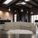 Ver imagem 2 de Sofá Modular Rivieira Linho Marrom Café - Meu Estofado Sofá Modular Riviera Sala Quarto Recepção Hal