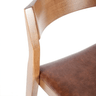 Cadeira Helena em Couro Ecológico Tecido e Couro Natural Várias Cores - Artesian - 5