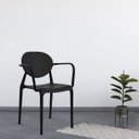 Ver imagem 3 de Cadeira com Braço Slick Preto