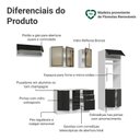 Ver imagem 4 de Armário de Cozinha Completa 270 cm Branco/Preto Lux Madesa 08