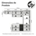 Ver imagem 3 de Armário de Cozinha Completa 270 cm Branco/Preto Lux Madesa 08