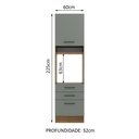 Ver mais imagens de Torre Quente Armário de Cozinha 60 cm 1 Porta 3 Gavetas Rustic/Cinza Agata Madesa