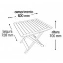 Ver imagem 3 de Mesa Quadrada Dobrável 80cm Preta + 2 Cadeiras com Encosto Vime Empilhável