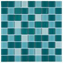 Ver imagem 1 de Kit 1m² Pastilha de Vidro Miscelanea 29cm x 29cm Colorido/Verde/Branco Glass Mosaic