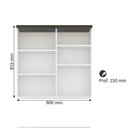 Ver imagem 3 de Armário de Banheiro 90cm 2 Portas com Espelho Ref 910 Cewal - Branco/Portoro