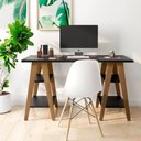 Ver imagem 1 de Mesa para Computador Pés Cavalete Maricá Preto