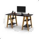 Ver imagem 2 de Mesa para Computador Pés Cavalete Maricá Preto