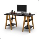 Ver imagem 3 de Mesa para Computador Pés Cavalete Maricá Preto