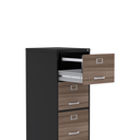 Ver imagem 4 de Gaveteiro Arquivo 4 Gavetas Maxxi Preto/Walnut