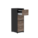 Ver imagem 3 de Gaveteiro Arquivo 4 Gavetas Maxxi Preto/Walnut