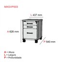 Ver imagem 3 de Gaveteiro 3 Gavetas e Rodízios Maxxi