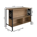 Ver imagem 3 de Mesa Bancada Gourmet Estilo Industrial 127cm P1034 Mel