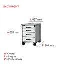 Ver imagem 3 de Gaveteiro 4 Gavetas e Rodízios Maxxi