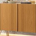 Ver imagem 7 de Buffet Benvenuto Mdp/mdf Decorativo Sala de Estar com Pés em Aço Off White/cinamomo G26 - Hb Móveis