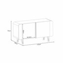 Ver imagem 4 de Buffet Benvenuto Mdp/mdf Decorativo Sala de Estar com Pés em Aço Off White/cinamomo G26 - Hb Móveis
