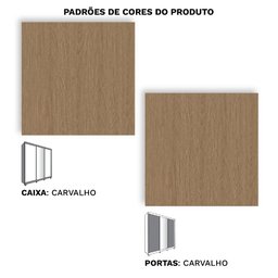 Guarda Roupa Casal 3 Portas de Correr Espelho Rimo New Honduras - Carvalho - 8