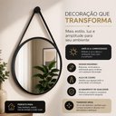 Ver imagem 4 de Espelho Decorativo Redondo 25cm Moldura Plástico Parede Banheiro Preto Kangur