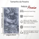 Ver imagem 4 de Peseira Premium Pelúcia Pelo Alto Cama Casal King Size 2,4mx80cm + 2 Capas de Almofadas Pelúcia Prem