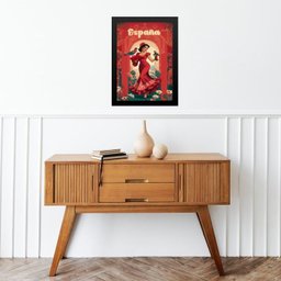 Quadro Decorativo Espanhã - Flamenco 24x18cm:moldura Branca - 2