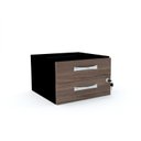Ver imagem 1 de Gaveteiro Aéreo 2 Gavetas Maxxi Preto/Walnut