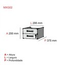 Ver imagem 3 de Gaveteiro Aéreo 2 Gavetas Maxxi Preto