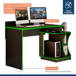 Mesa Gamer Escrivaninha Valdemóveis - 2