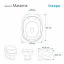 Ver imagem 2 de Assento Sanitario Poliester Massima Biscuit (bege Claro) para Vaso Incepa