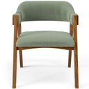Ver imagem 3 de Cadeira para Sala de Jantar e Estar Living Estofada Suran L02 Bouclê Oliva - Lyam Decor
