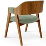 Cadeira para Sala de Jantar e Estar Living Estofada Suran L02 Bouclê Oliva - Gtdnexxus - 8