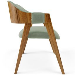 Cadeira para Sala de Jantar e Estar Living Estofada Suran L02 Bouclê Oliva - Lyam Lyam Decor - 7
