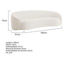 Ver mais imagens de Kit Sofá 3 Lugares 180cm e 2 Poltronas Orgânica Luxo Recepção Amore Bouclé Branco
