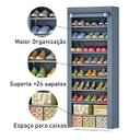 Ver imagem 7 de Sapateira com 9 Prateleiras para Organizar Calçados e Objetos Cor: Cinza