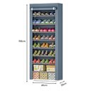 Ver imagem 5 de Sapateira com 9 Prateleiras para Organizar Calçados e Objetos Cor: Cinza