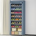 Ver imagem 1 de Sapateira com 9 Prateleiras para Organizar Calçados e Objetos Cor: Cinza