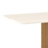 Mesa de Jantar Téssa Canto Arredondado com Vidro 200x90 Nature/Off White - Móveis Henn - 2