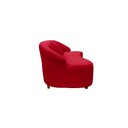 Ver imagem 5 de Namoradeira Sofá Feijão Cancún 130cm Orgânica Veludo Vermelho