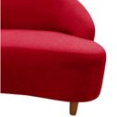 Ver mais imagens de Namoradeira Sofá Feijão Cancún 130cm Orgânica Veludo Vermelho
