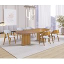 Ver imagem 1 de Sala de Jantar Tampo Orgânico com 6 Cadeiras 2,0x1,0m - Florença - Art Salas