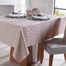 Toalha de Mesa 160x210 Jacquard Impermeável 6 Lugares Areia - 1